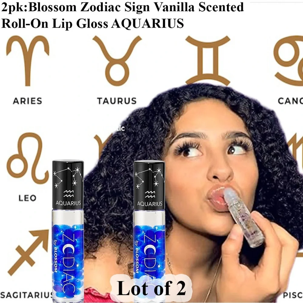 Aquarius Vanilla Roll-On Lip Gloss - Clear Shine (2-Pack)